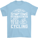 Cycling I Googled My Symptoms Cyclist Funny Mens T-Shirt Cotton Gildan Light Blue