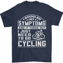 Cycling I Googled My Symptoms Cyclist Funny Mens T-Shirt Cotton Gildan Navy Blue
