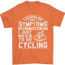 Cycling I Googled My Symptoms Cyclist Funny Mens T-Shirt Cotton Gildan Orange