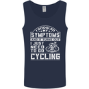 Cycling I Googled My Symptoms Cyclist Funny Mens Vest Tank Top Navy Blue