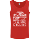 Cycling I Googled My Symptoms Cyclist Funny Mens Vest Tank Top Red