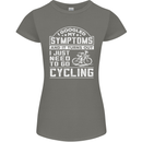 Cycling I Googled My Symptoms Cyclist Funny Womens Petite Cut T-Shirt Charcoal