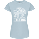 Cycling I Googled My Symptoms Cyclist Funny Womens Petite Cut T-Shirt Light Blue