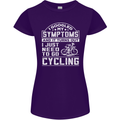 Cycling I Googled My Symptoms Cyclist Funny Womens Petite Cut T-Shirt Purple