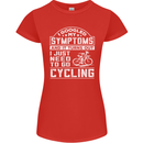 Cycling I Googled My Symptoms Cyclist Funny Womens Petite Cut T-Shirt Red
