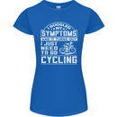 Cycling I Googled My Symptoms Cyclist Funny Womens Petite Cut T-Shirt Royal Blue