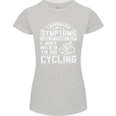 Cycling I Googled My Symptoms Cyclist Funny Womens Petite Cut T-Shirt Sports Grey