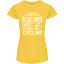 Cycling I Googled My Symptoms Cyclist Funny Womens Petite Cut T-Shirt Yellow