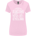Cycling I Googled My Symptoms Cyclist Funny Womens Wider Cut T-Shirt Light Pink