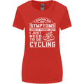 Cycling I Googled My Symptoms Cyclist Funny Womens Wider Cut T-Shirt Red