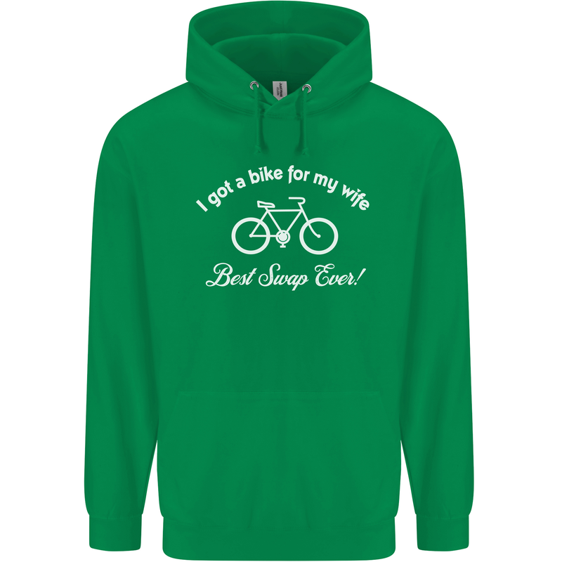 Cycling I Got a Bike for My Wife Cyclist Mens 80% Cotton Hoodie Irish Green