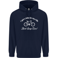 Cycling I Got a Bike for My Wife Cyclist Mens 80% Cotton Hoodie Navy Blue