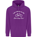 Cycling I Got a Bike for My Wife Cyclist Mens 80% Cotton Hoodie Purple