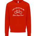 Cycling I Got a Bike for My Wife Cyclist Mens Sweatshirt Jumper Bright Red