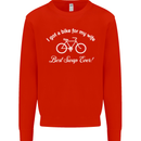 Cycling I Got a Bike for My Wife Cyclist Mens Sweatshirt Jumper Bright Red