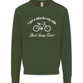 Cycling I Got a Bike for My Wife Cyclist Mens Sweatshirt Jumper Forest Green
