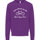 Cycling I Got a Bike for My Wife Cyclist Mens Sweatshirt Jumper Purple