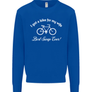Cycling I Got a Bike for My Wife Cyclist Mens Sweatshirt Jumper Royal Blue