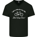 Cycling I Got a Bike for My Wife Cyclist Mens V-Neck Cotton T-Shirt Black