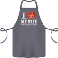 Cycling I Love My Wife Cyclist Funny Cotton Apron 100% Organic Steel