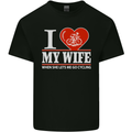 Cycling I Love My Wife Cyclist Funny Mens Cotton T-Shirt Tee Top Black