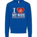 Cycling I Love My Wife Cyclist Funny Mens Sweatshirt Jumper Royal Blue
