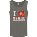 Cycling I Love My Wife Cyclist Funny Mens Vest Tank Top Charcoal