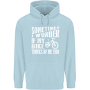 Cycling I Wonder If My Bike Bicycle Cyclist Childrens Kids Hoodie Light Blue
