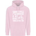 Cycling I Wonder If My Bike Bicycle Cyclist Childrens Kids Hoodie Light Pink