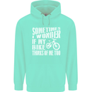 Cycling I Wonder If My Bike Bicycle Cyclist Childrens Kids Hoodie Peppermint
