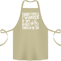 Cycling I Wonder If My Bike Bicycle Cyclist Cotton Apron 100% Organic Khaki