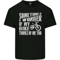 Cycling I Wonder If My Bike Bicycle Cyclist Kids T-Shirt Childrens Black