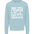 Cycling I Wonder If My Bike Bicycle Cyclist Mens Sweatshirt Jumper Light Blue