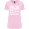 Cycling I Wonder If My Bike Bicycle Cyclist Womens Wider Cut T-Shirt Light Pink