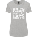 Cycling I Wonder If My Bike Bicycle Cyclist Womens Wider Cut T-Shirt Sports Grey