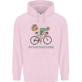 Cycling I'm the Machine Cyclist Funny Childrens Kids Hoodie Light Pink