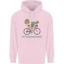 Cycling I'm the Machine Cyclist Funny Childrens Kids Hoodie Light Pink