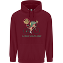 Cycling I'm the Machine Cyclist Funny Childrens Kids Hoodie Maroon