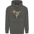 Cycling I'm the Machine Cyclist Funny Childrens Kids Hoodie Storm Grey