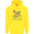 Cycling I'm the Machine Cyclist Funny Childrens Kids Hoodie Yellow