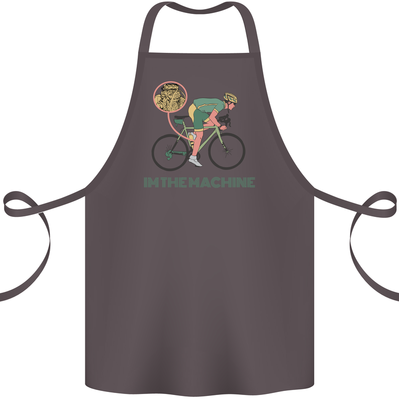Cycling I'm the Machine Cyclist Funny Cotton Apron 100% Organic Dark Grey