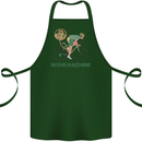 Cycling I'm the Machine Cyclist Funny Cotton Apron 100% Organic Forest Green