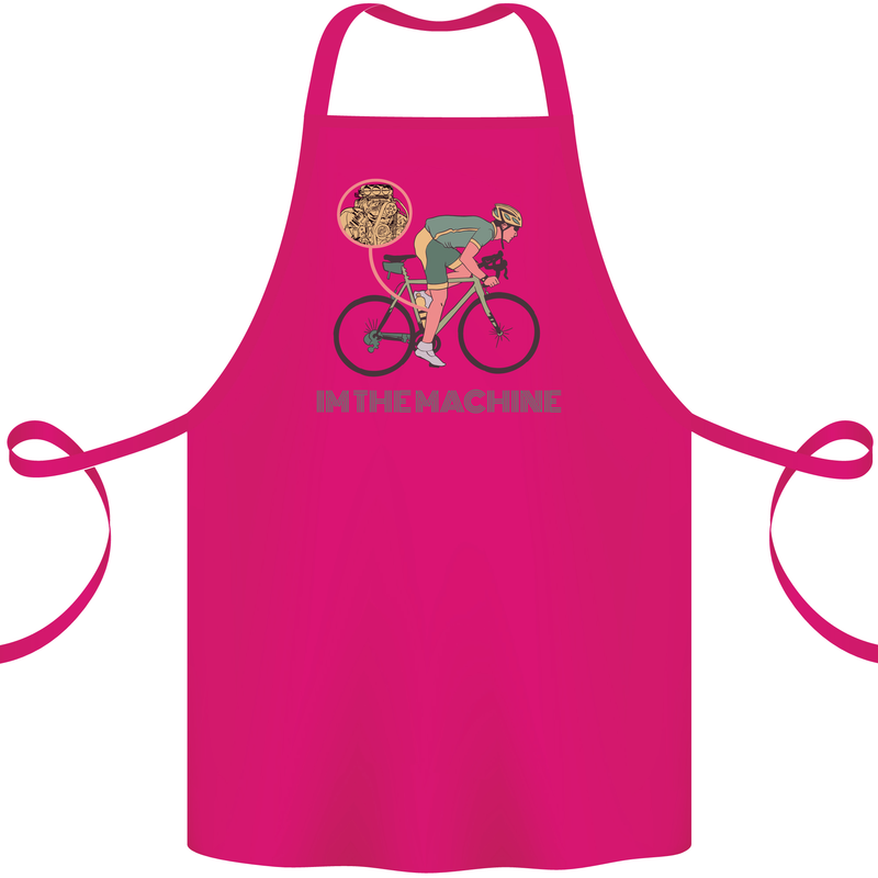 Cycling I'm the Machine Cyclist Funny Cotton Apron 100% Organic Pink