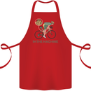 Cycling I'm the Machine Cyclist Funny Cotton Apron 100% Organic Red