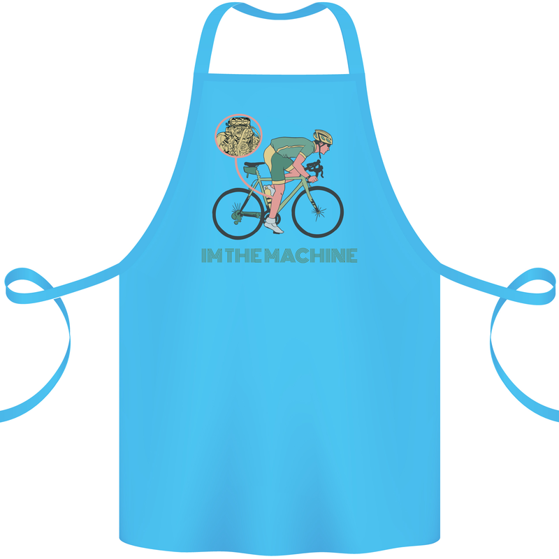 Cycling I'm the Machine Cyclist Funny Cotton Apron 100% Organic Turquoise