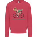 Cycling I'm the Machine Cyclist Funny Kids Sweatshirt Jumper Heliconia