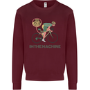 Cycling I'm the Machine Cyclist Funny Kids Sweatshirt Jumper Maroon