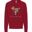 Cycling I'm the Machine Cyclist Funny Kids Sweatshirt Jumper Red