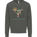 Cycling I'm the Machine Cyclist Funny Kids Sweatshirt Jumper Storm Grey