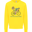 Cycling I'm the Machine Cyclist Funny Kids Sweatshirt Jumper Yellow